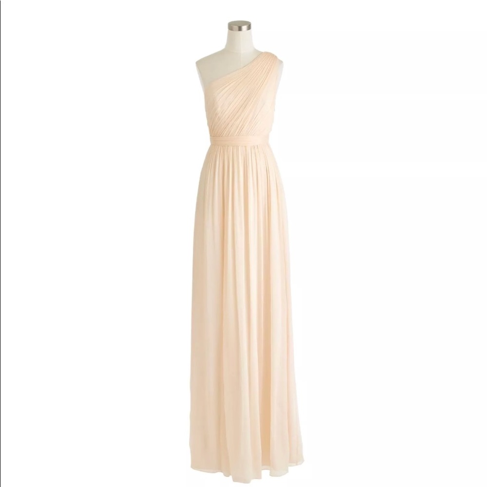 J Crew Kylie Long Silk Chiffon Bridesmaid Dress